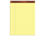 TOPS Legal Pad Notepad, 8.5" x 11.75", Wide Ruled, Canary, 50 Sheets/Pad, Dozen (7532)