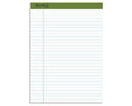 Ampad Earthwise Notepads, 8.5" x 11.75", Wide Ruled, White, 50 Sheets/Pad, 12 Pads/Pack (TOP 20-172R)