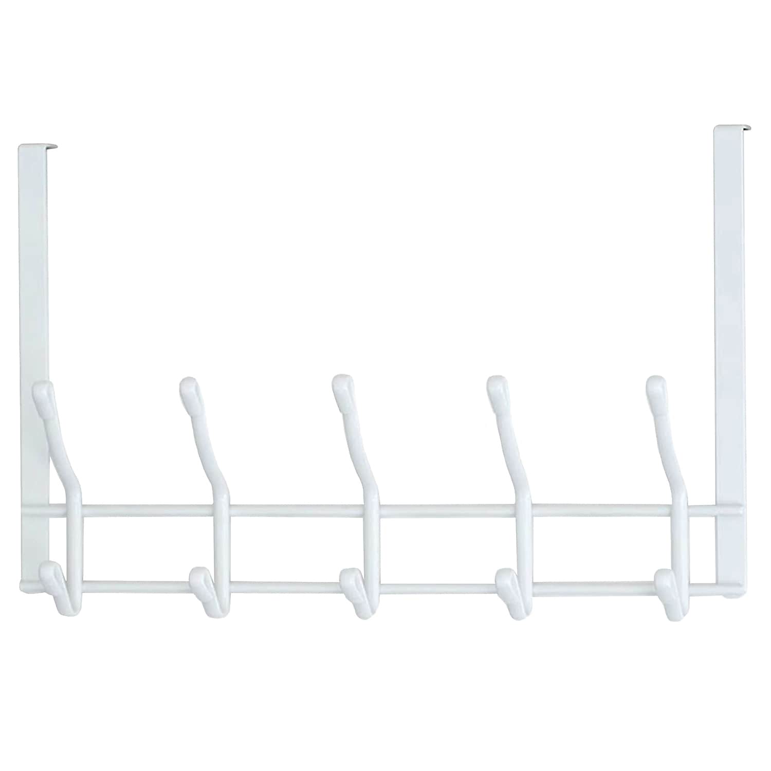 Better Houseware 2-Tier Over-Door Hook Rack, White (1961)