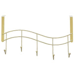 Better Houseware Over-Door Hook Rack, Brass, (1961/B)