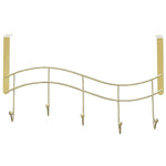 Better Houseware Over-Door Hook Rack, Brass, (1961/B)