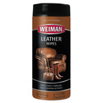 WEIMAN Leather Wipes, 30 Wipes/Canister, 4 Canisters/Carton (WMN91CT)