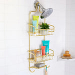 Better Houseware Rustproof Extra-Large Shower Caddy, Gold (886.2)