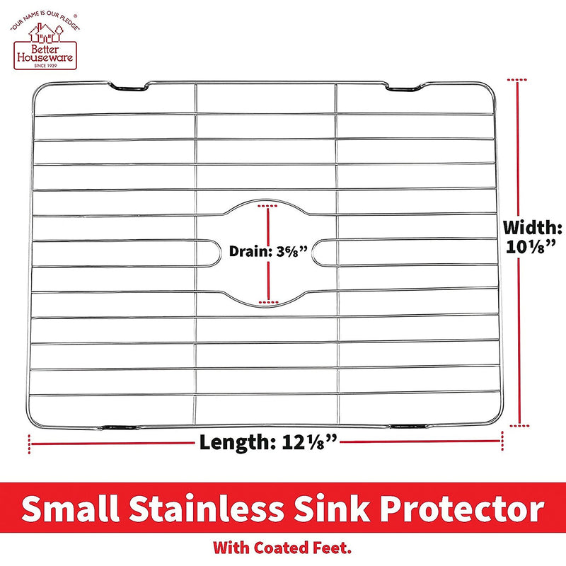 Better Houseware Stainless Steel Small Sink Protector, Silver (1485.8)