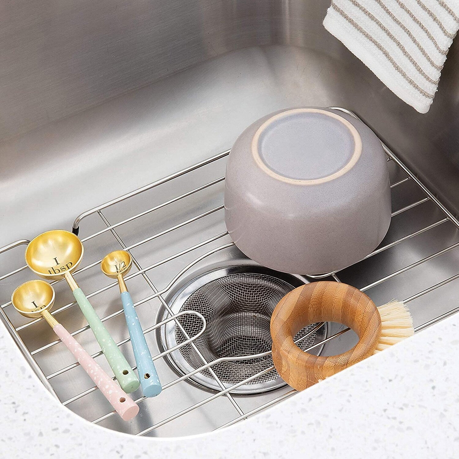 Better Houseware Stainless Steel Small Sink Protector, Silver (1485.8)
