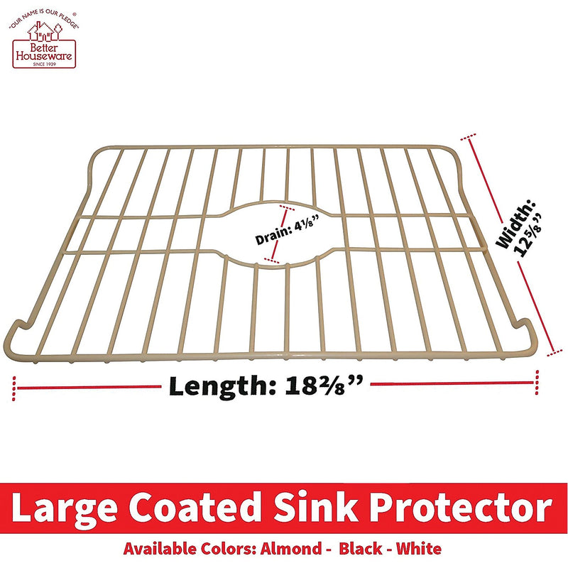 Better Houseware Coated-Steel Large Sink Protector, Beige (1487/A)
