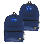Bazic Basic Laptop Backpack, Medium, Navy Blue, 2/Pack (BAZ1040-2)