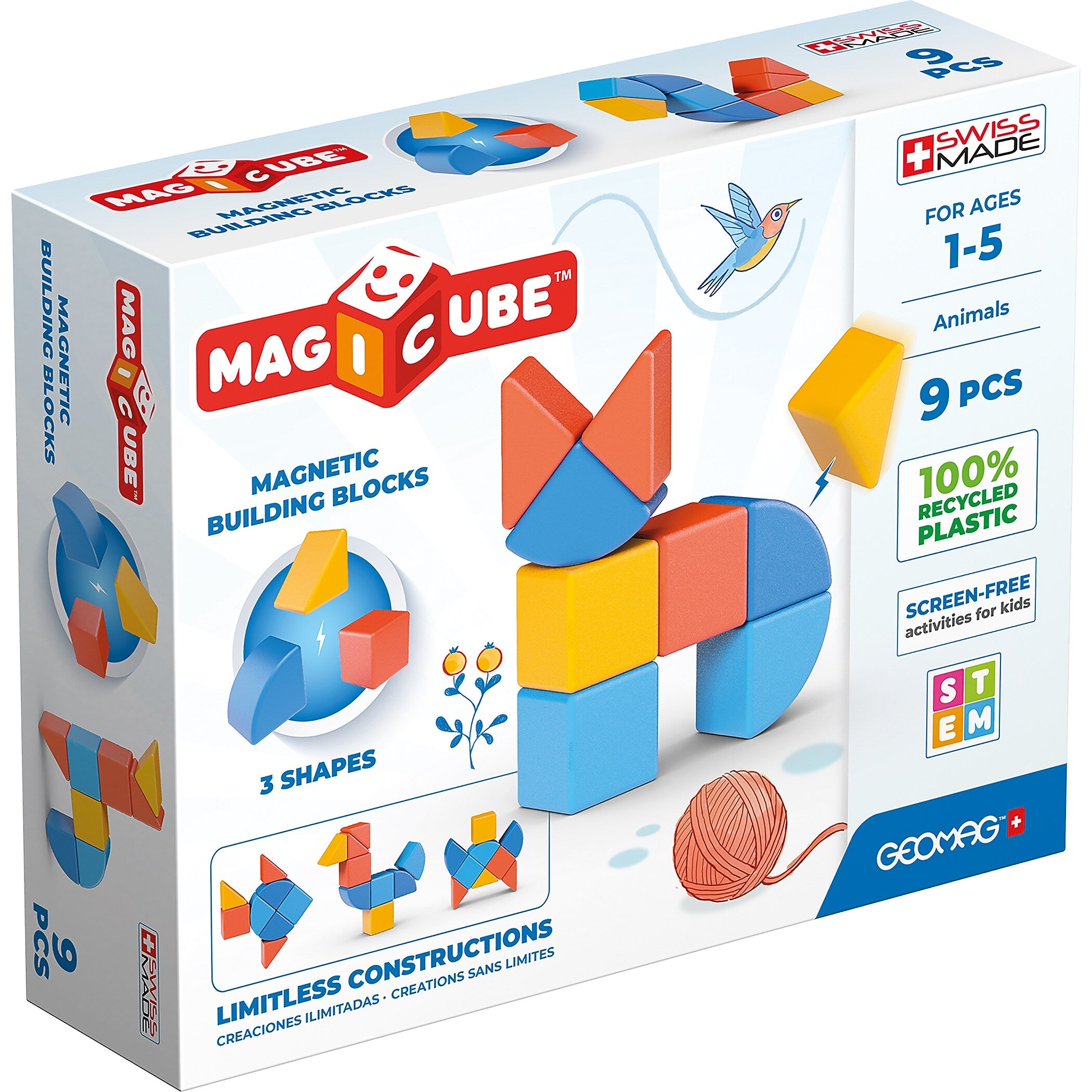 Geomag Magicubes Building Sets, 9 Pieces/Pack (GMW201)
