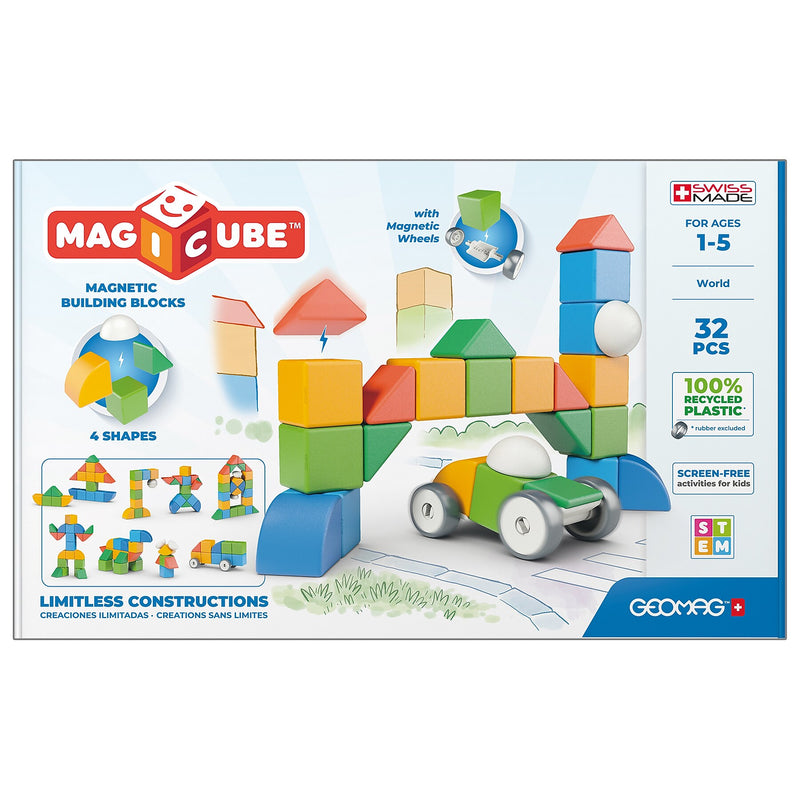 Geomag Magicubes Building Sets, 32 Pieces/Pack (GMW203)