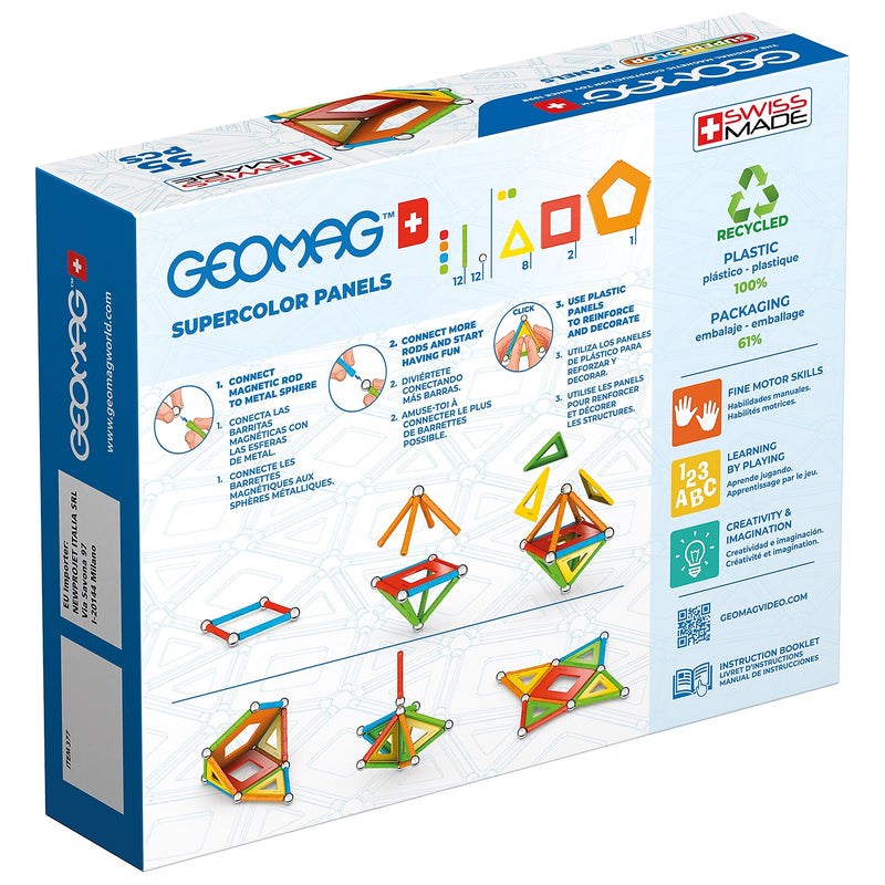 Geomag Supercolor Panels Building Sets, 35 Pieces/Pack (GMW377)