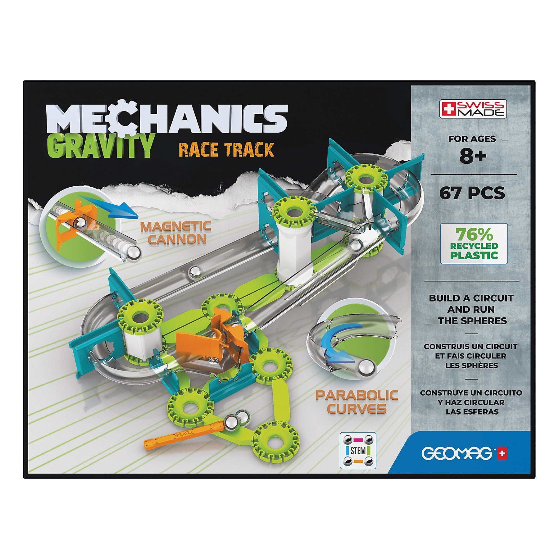 Geomag Mechanics Gravity Building Sets, 67 Pieces/Pack (GMW760)
