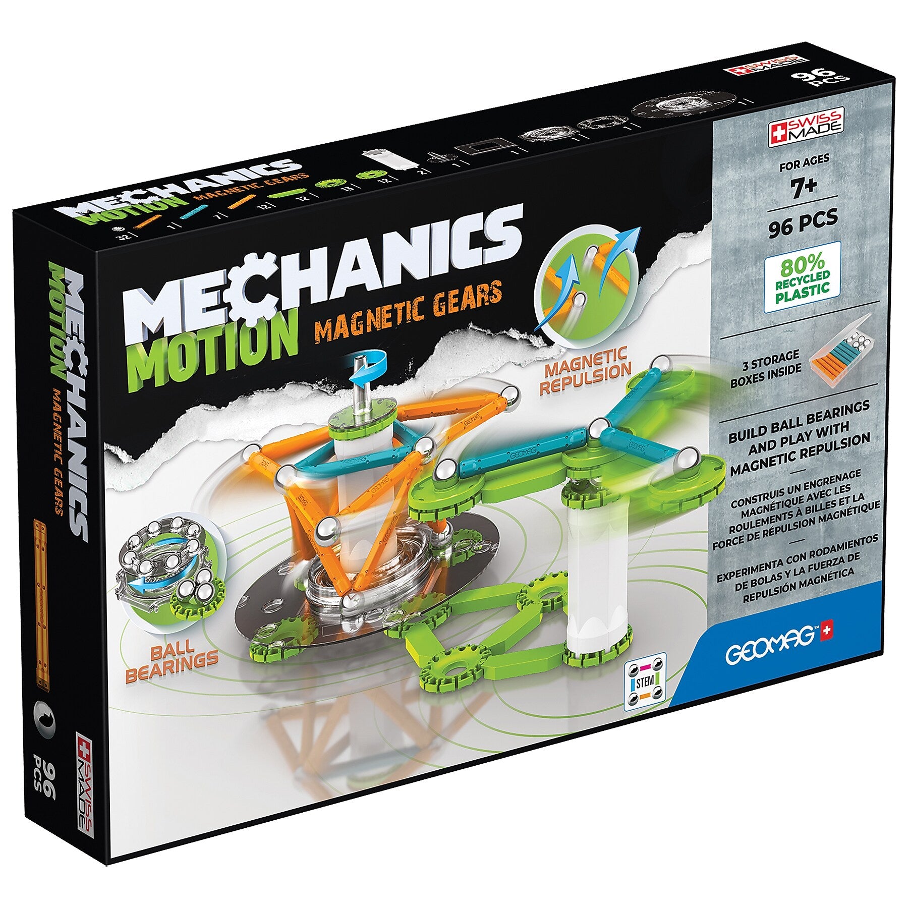 Geomag Mechanics Motion Building Sets, 96 Pieces/Set (GMW767)