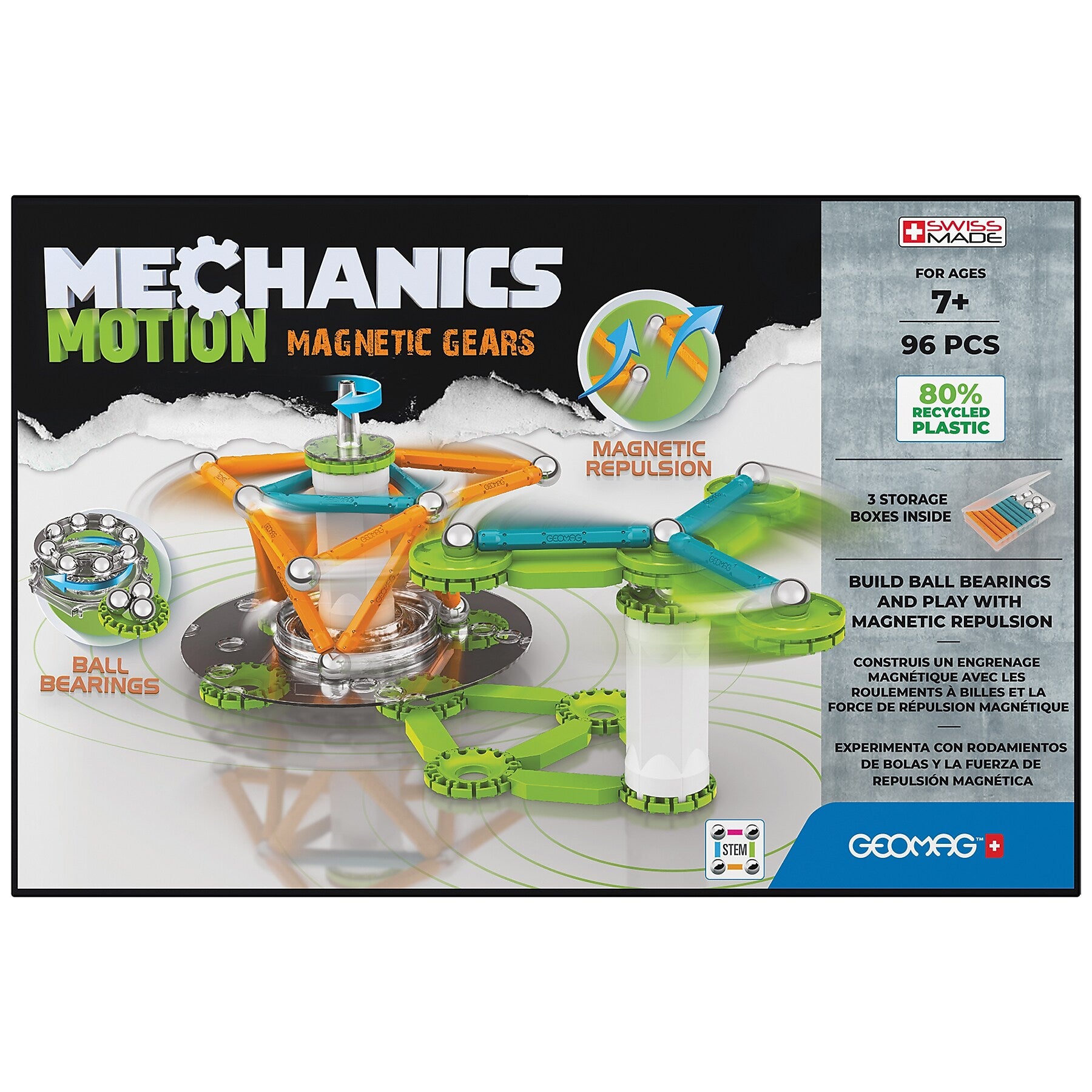 Geomag Mechanics Motion Building Sets, 96 Pieces/Set (GMW767)