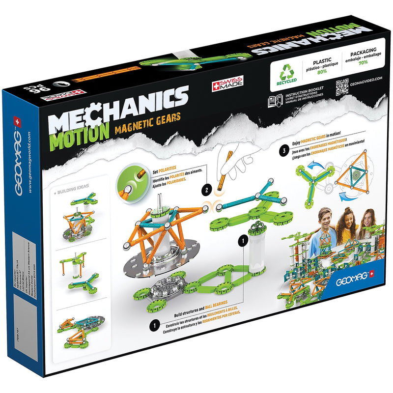 Geomag Mechanics Motion Building Sets, 96 Pieces/Set (GMW767)