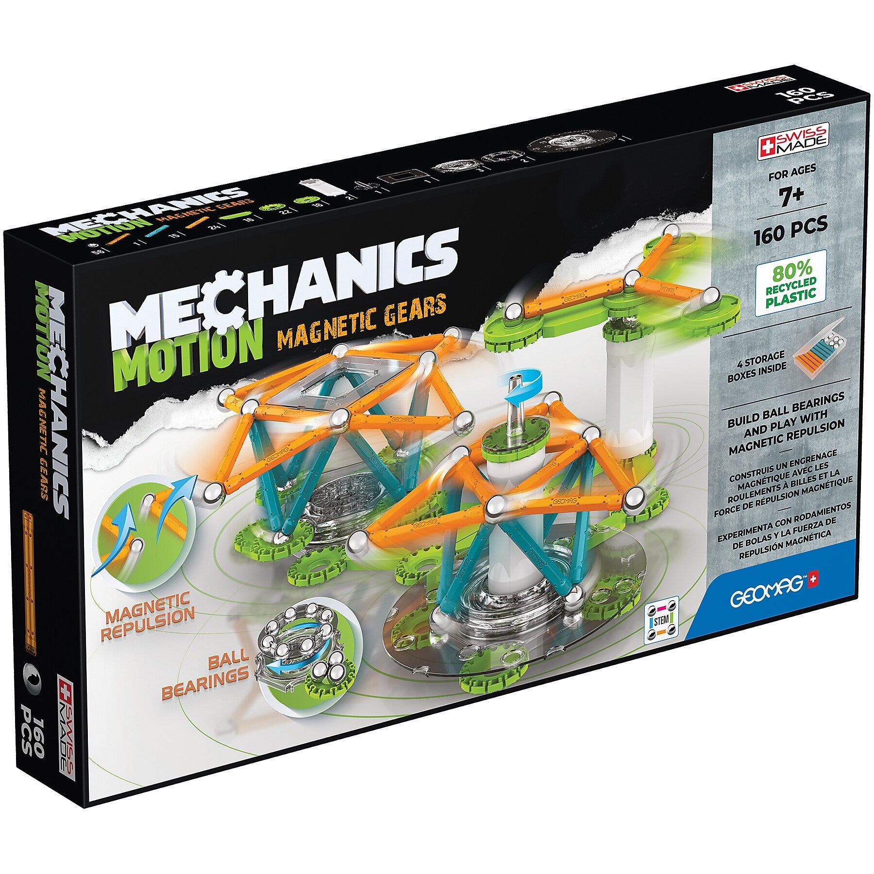 Geomag Mechanics Motion Building Sets, 160 Pieces/Set (GMW768)