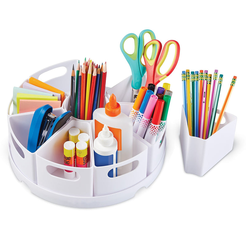 Learning Resources Create A Space Plastic Organizer Kits, White (LER3806W)