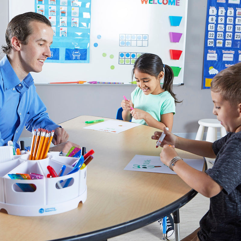 Learning Resources Create A Space Plastic Organizer Kits, White (LER3806W)