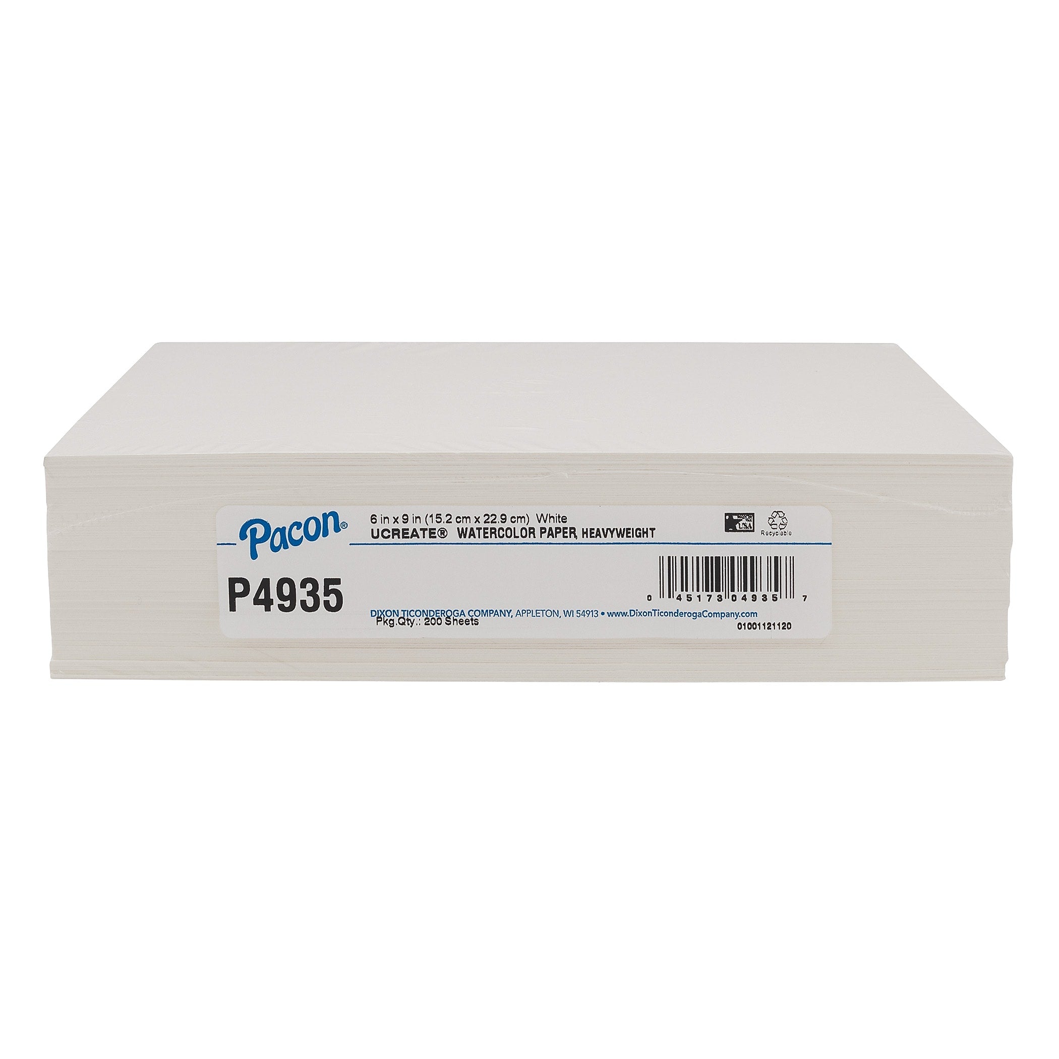 UCreate® Watercolor Paper, 6" x 9", White, 200 Sheets, 200/Pack (PAC4935)