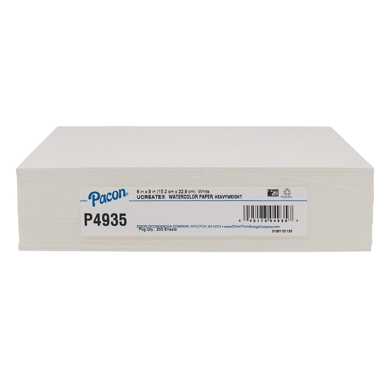 UCreate® Watercolor Paper, 6" x 9", White, 200 Sheets, 200/Pack (PAC4935)