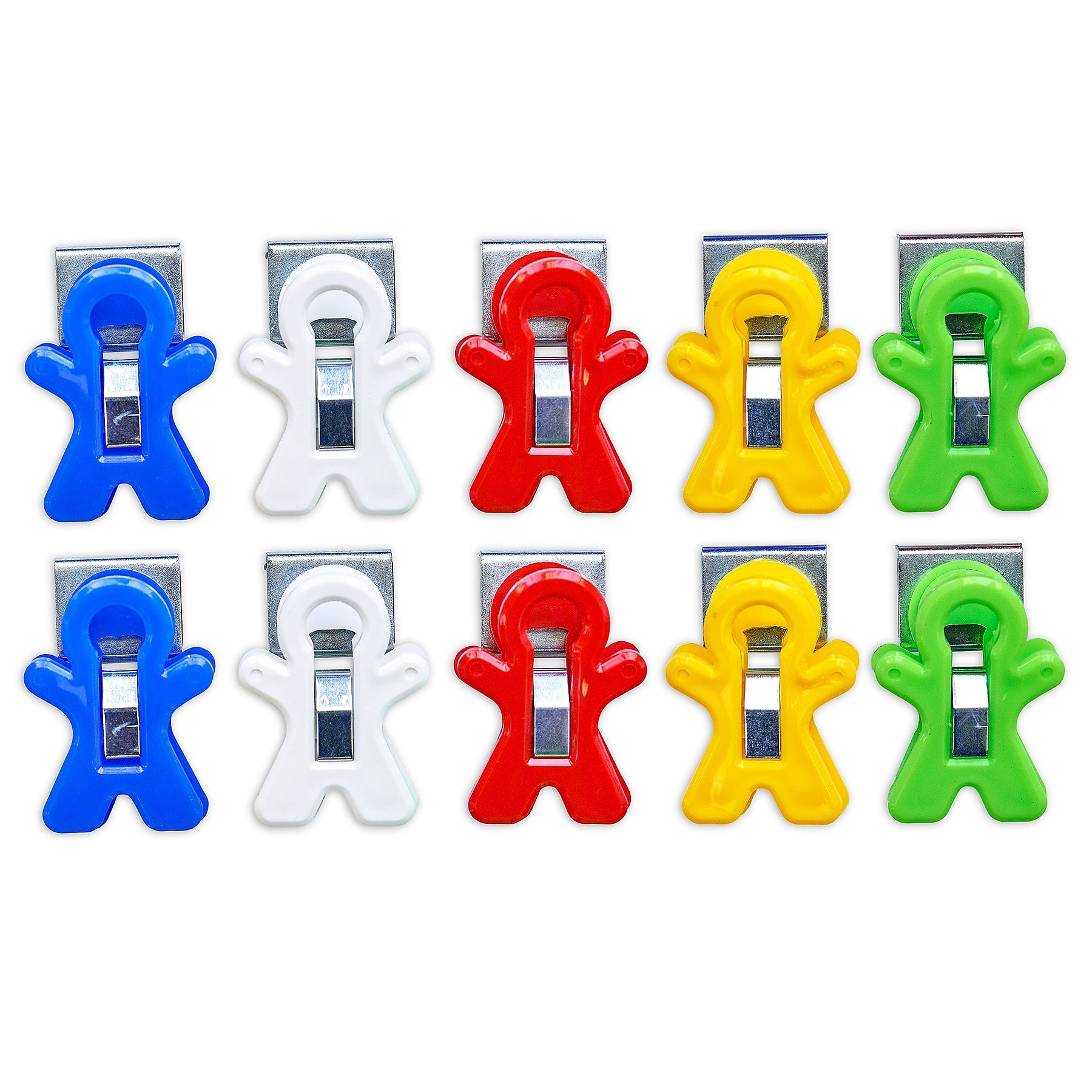The Pencil Grip Magnet Man Magnetic Clip, Assorted Colors, 10/Pack (TPG13210)