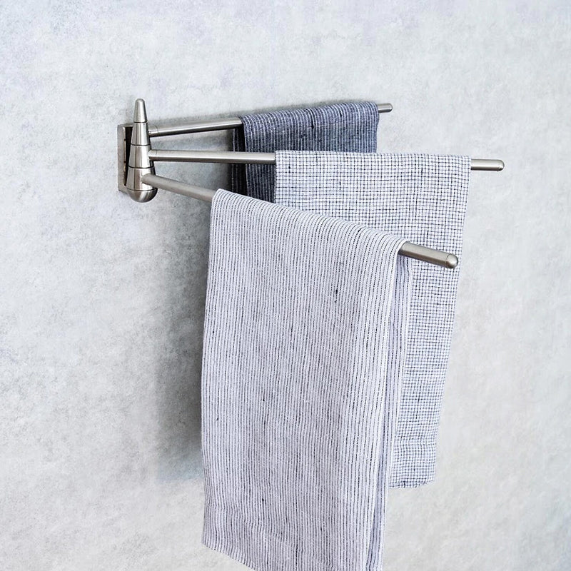 Better Houseware Stainless Steel 3-Arm Towel Bar, Silver (2490)