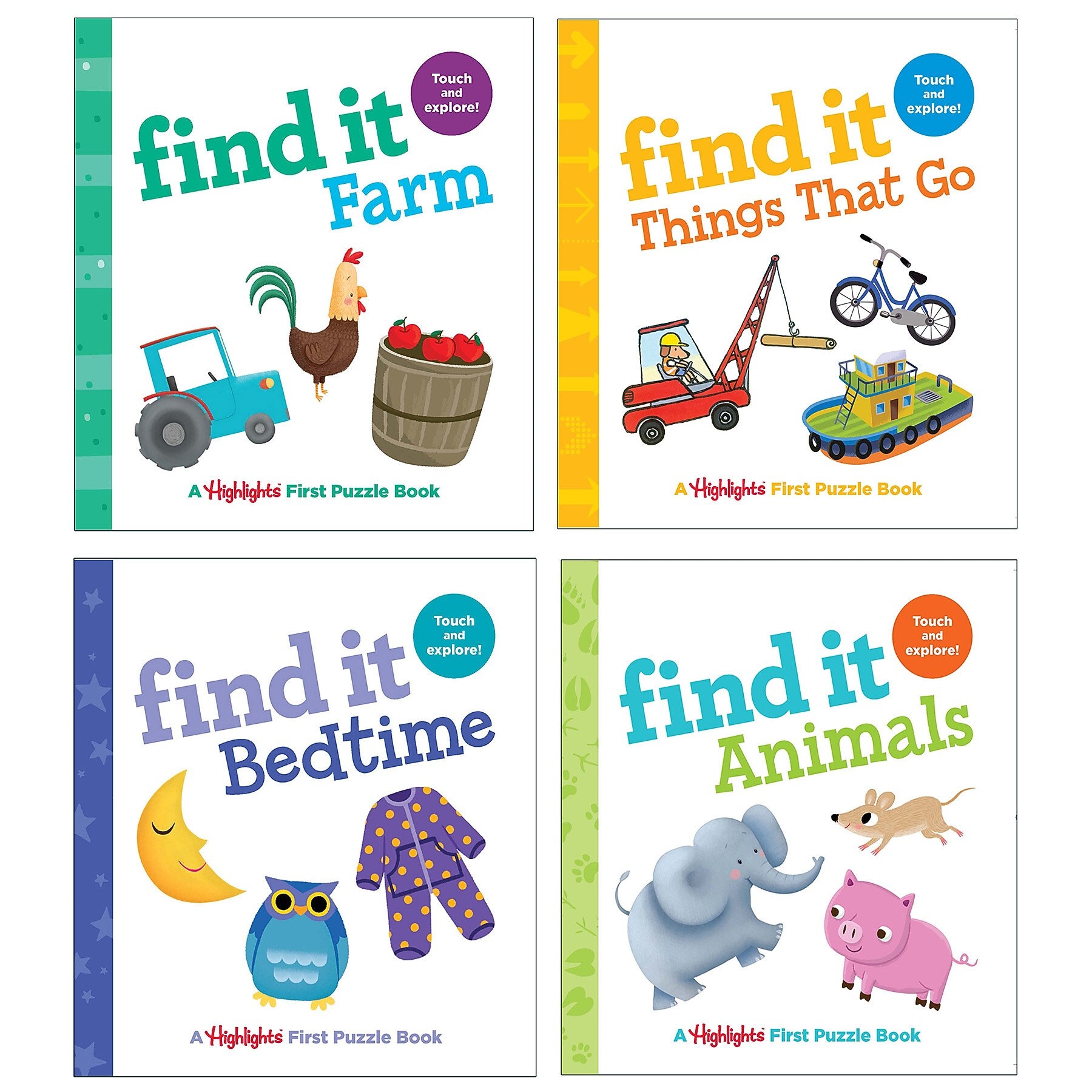 Highlights Find It Board Books, Set of 4