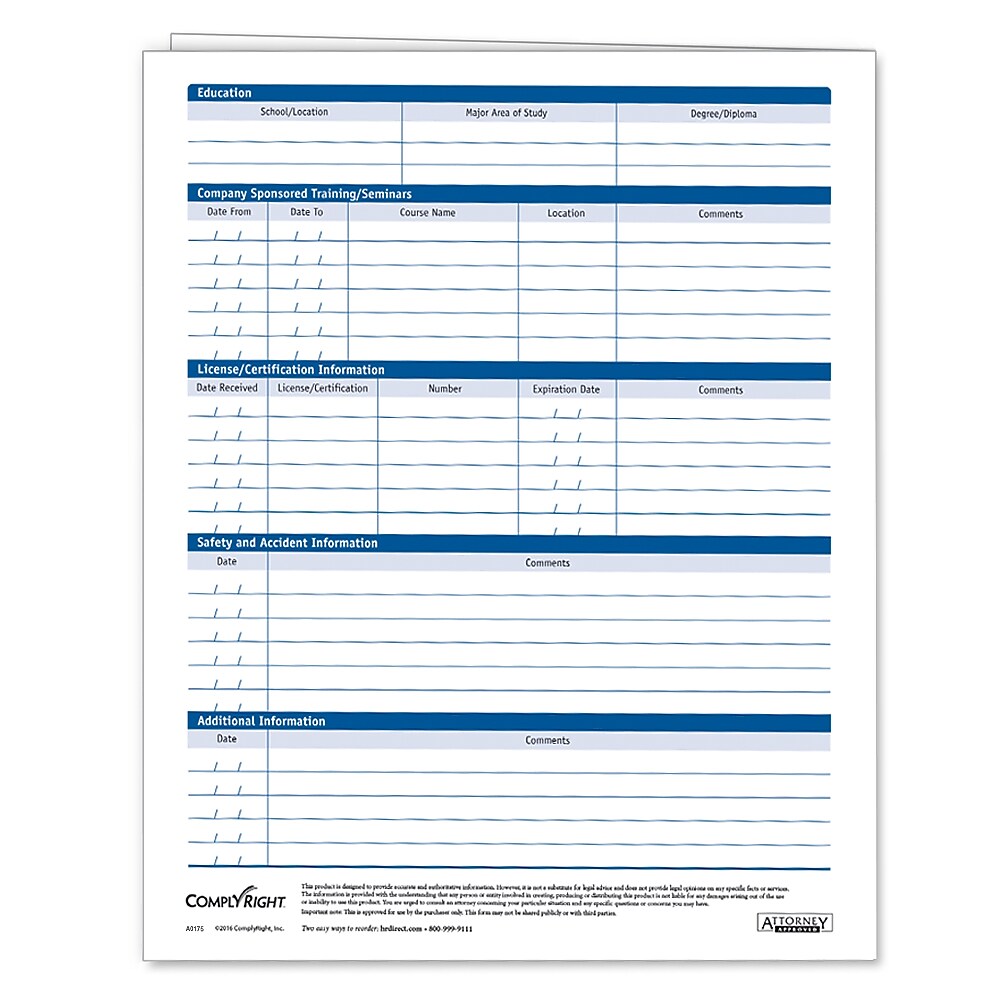 ComplyRight™ Confidential Employee Records Folder, Expanded, Pack of 25 (A0175)