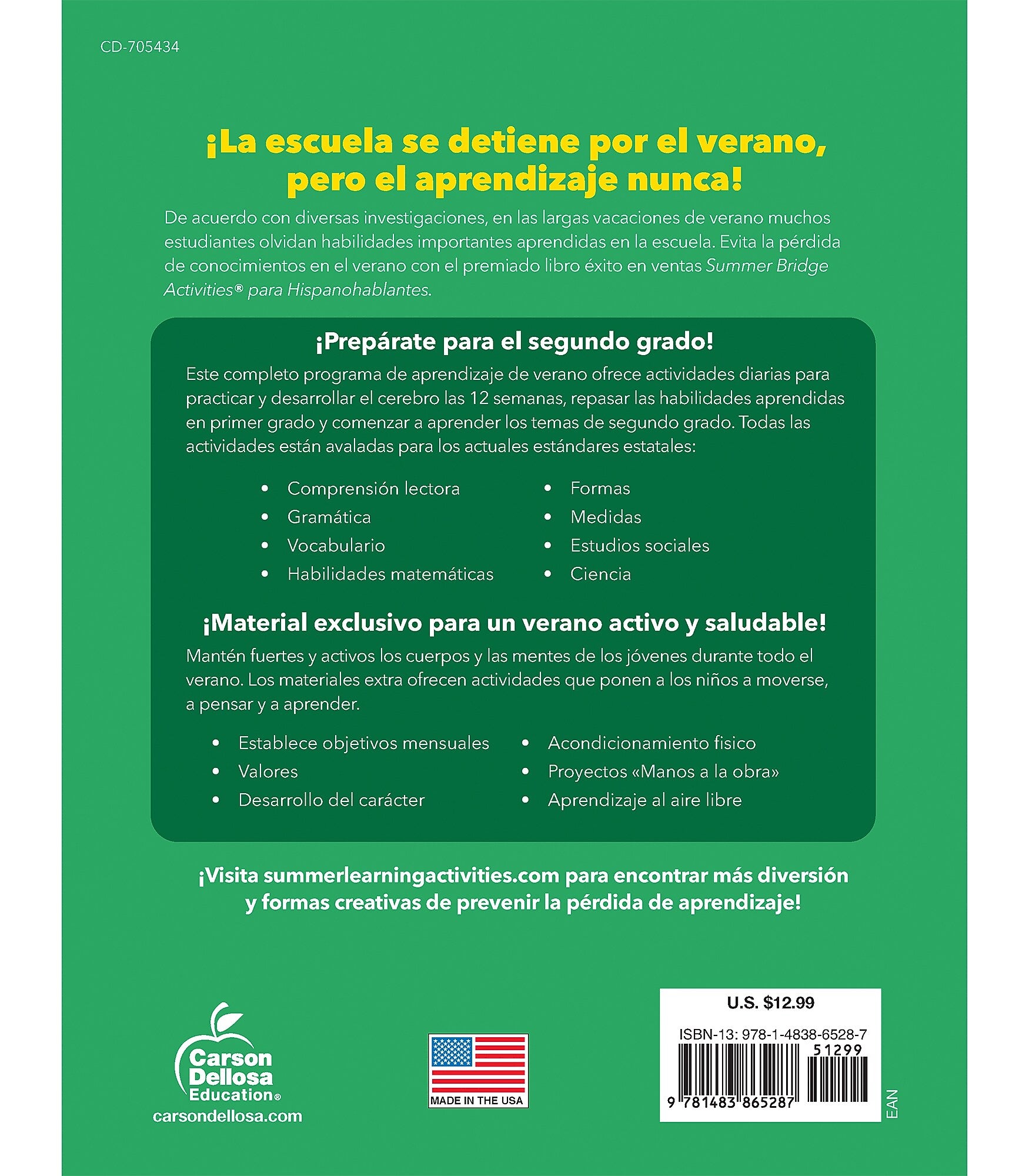 Summer Bridge Activities Summer Bridge Activities Paperback Workbook Summer Bridge Activities Spanish 1-2 (705434)