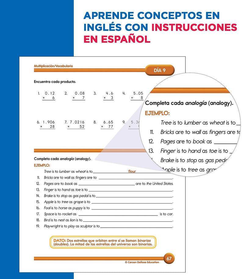 Summer Bridge Activities Summer Bridge Activities Paperback Workbook Summer Bridge Activities Spanish 5-6 (705438)