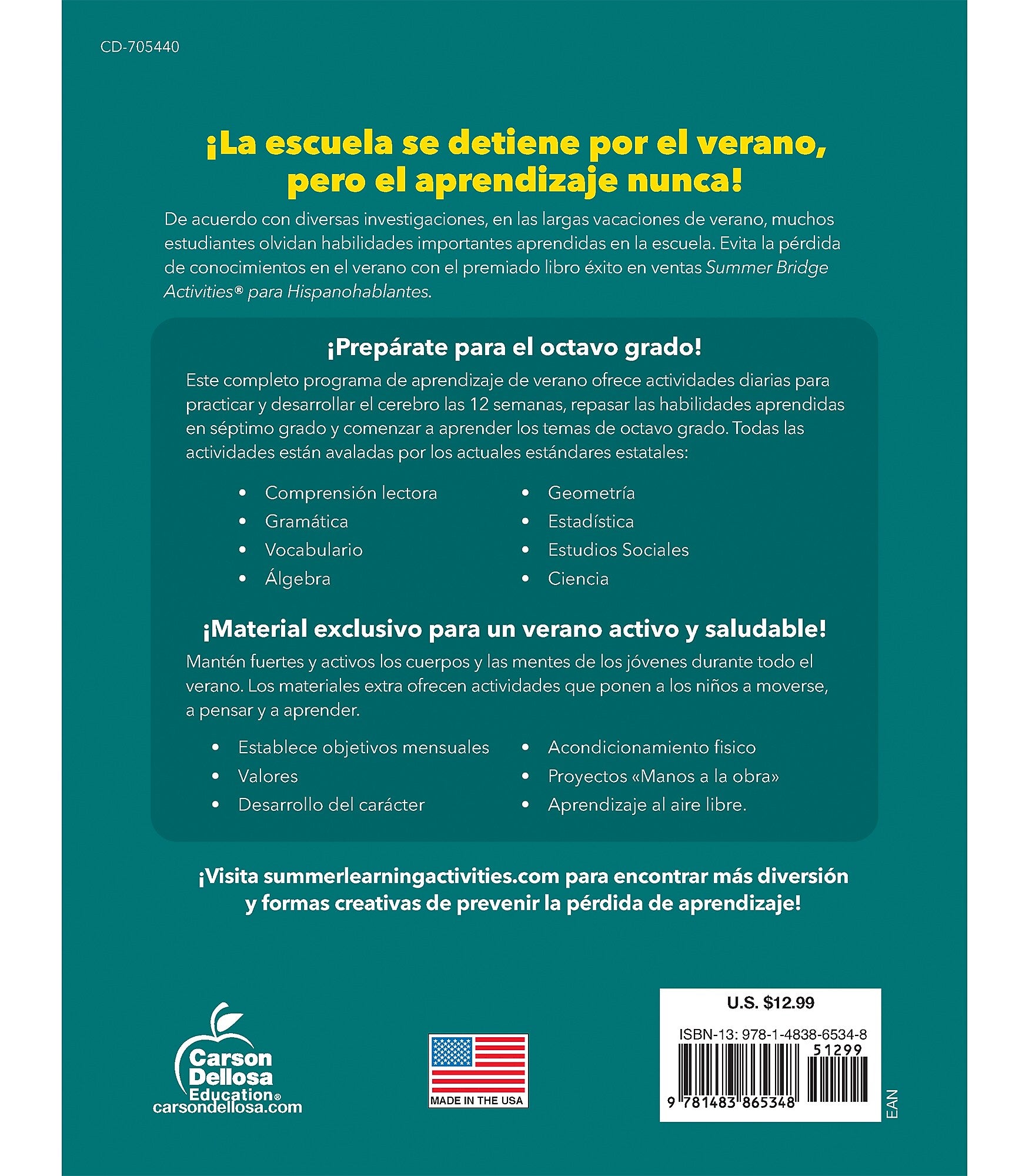 Summer Bridge Activities Summer Bridge Activities Paperback Workbook Summer Bridge Activities Spanish 7-8 (705440)