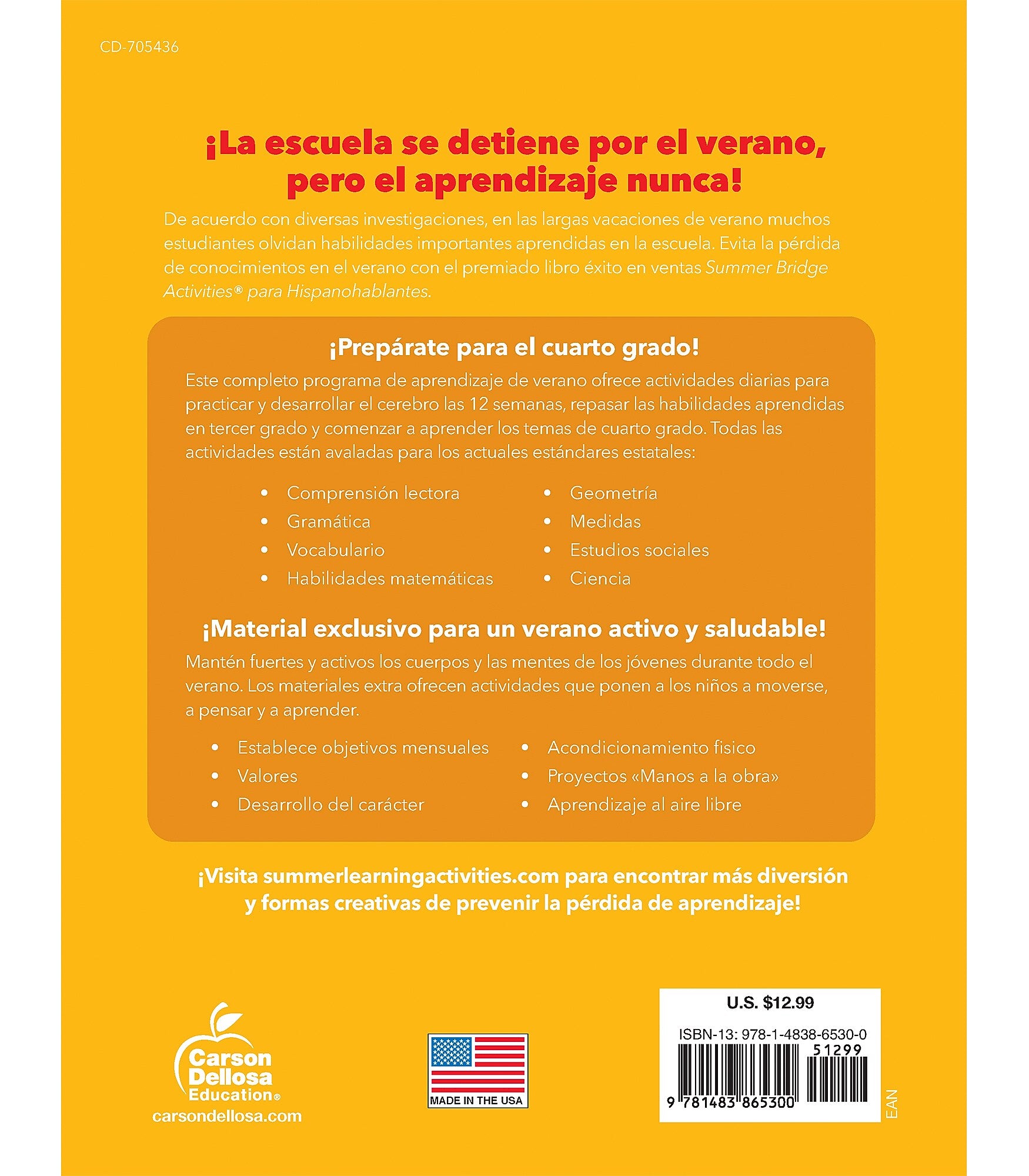 Summer Bridge Activities Summer Bridge Activities Paperback Workbook Summer Bridge Activities Spanish 3-4 (705436)