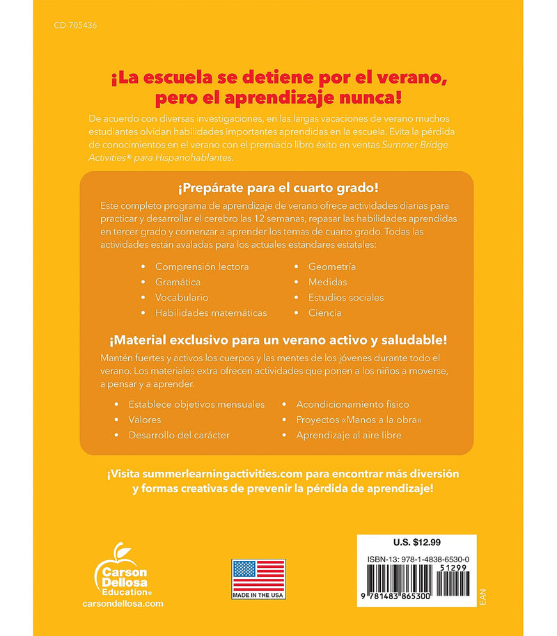 Summer Bridge Activities Summer Bridge Activities Paperback Workbook Summer Bridge Activities Spanish 3-4 (705436)