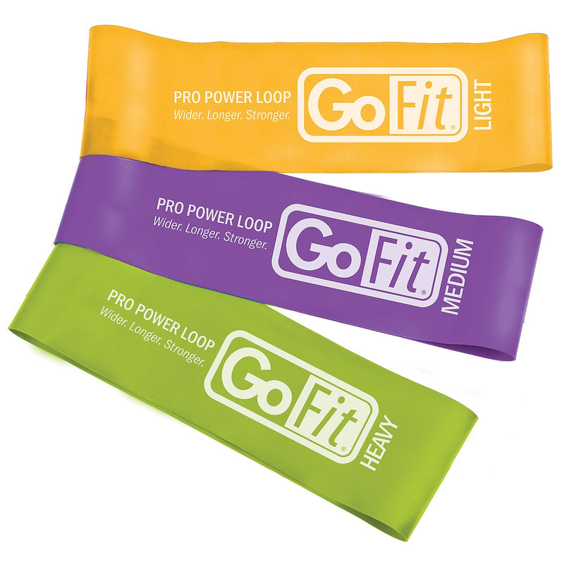 Gofit Pro Power Loop Resistance Bands, Assorted Colors (GF-2XPL)