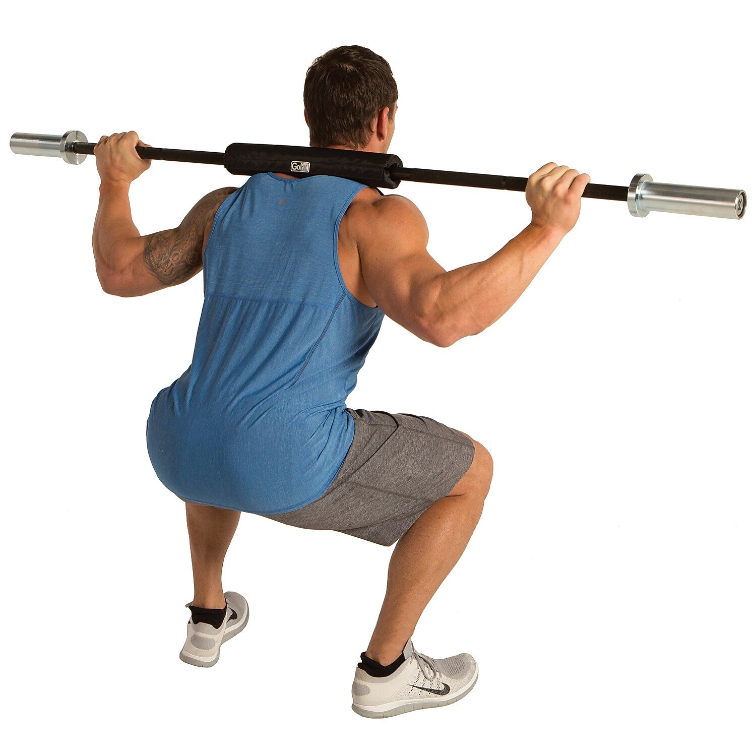 Gofit Olympic 16" Barbell Pad, Black (GF-BPAD)