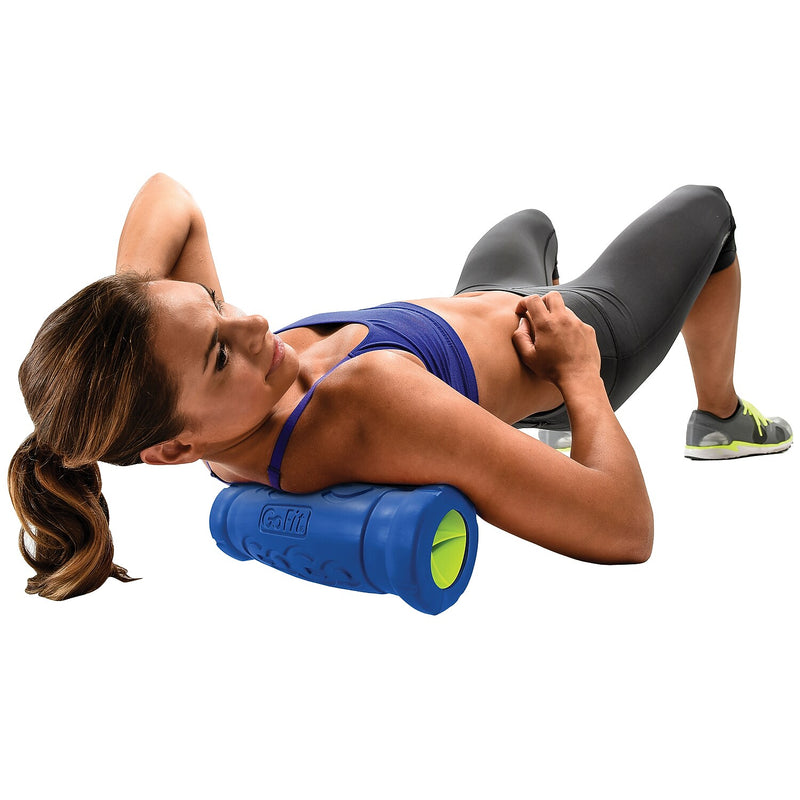 Gofit Go-Size Barrel Roller & Massage Ball, Blue (GF-BRL12)