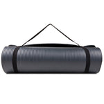 GoFit Fitness Mat with Carrying Strap, Gray (GF-FTMAT)