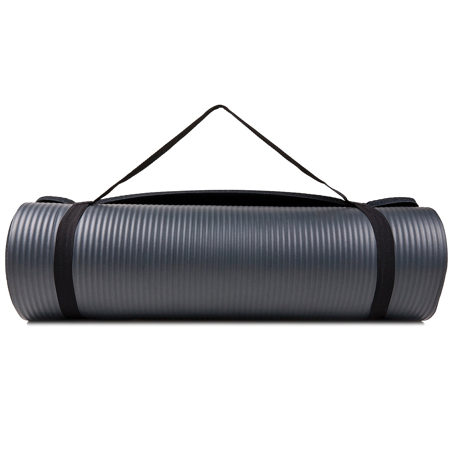 GoFit Fitness Mat with Carrying Strap, Gray (GF-FTMAT)