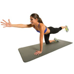 GoFit Fitness Mat with Carrying Strap, Gray (GF-FTMAT)