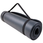 GoFit Fitness Mat with Carrying Strap, Gray (GF-FTMAT)