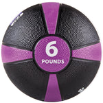 Gofit Medicine Ball, Black/Purple (GF-MB6)