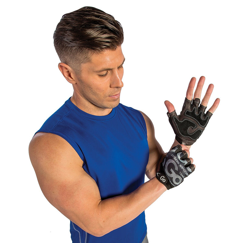 Gofit Men’s Large Weightlifting Gloves, Black (GF-MLG-L/CAM)