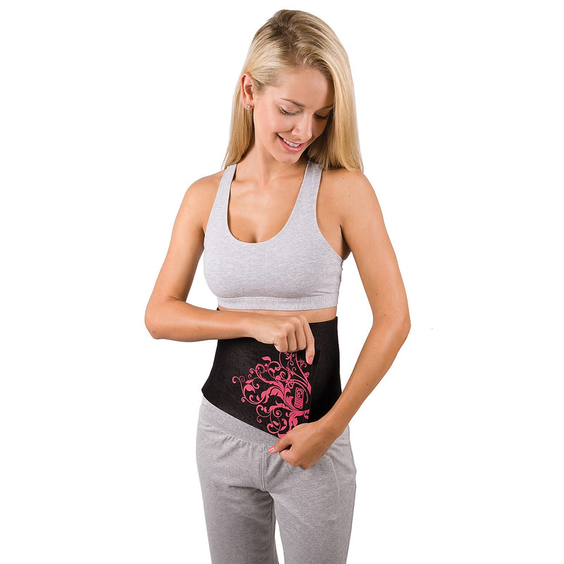 Gofit Waist Trimmer, Black/Pink (GF-PNWT-R)