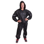 Gofit Black 2-Piece Hooded Sweat Suit, Large/XL (GF-TTH-L/XL)