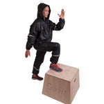 Gofit Black 2-Piece Hooded Sweat Suit, Large/XL (GF-TTH-L/XL)