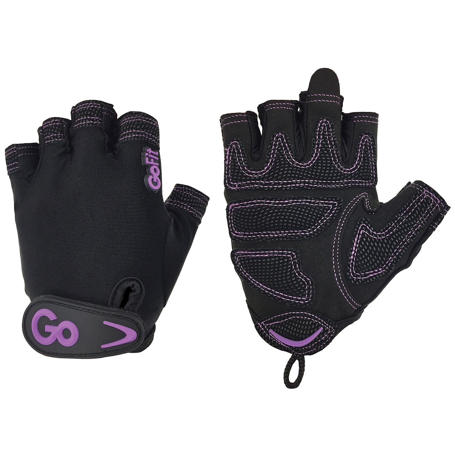 Gofit Xtrainer Women's Medium Weightlifting Gloves, Black/Purple (GF-WCT-M/PPL)