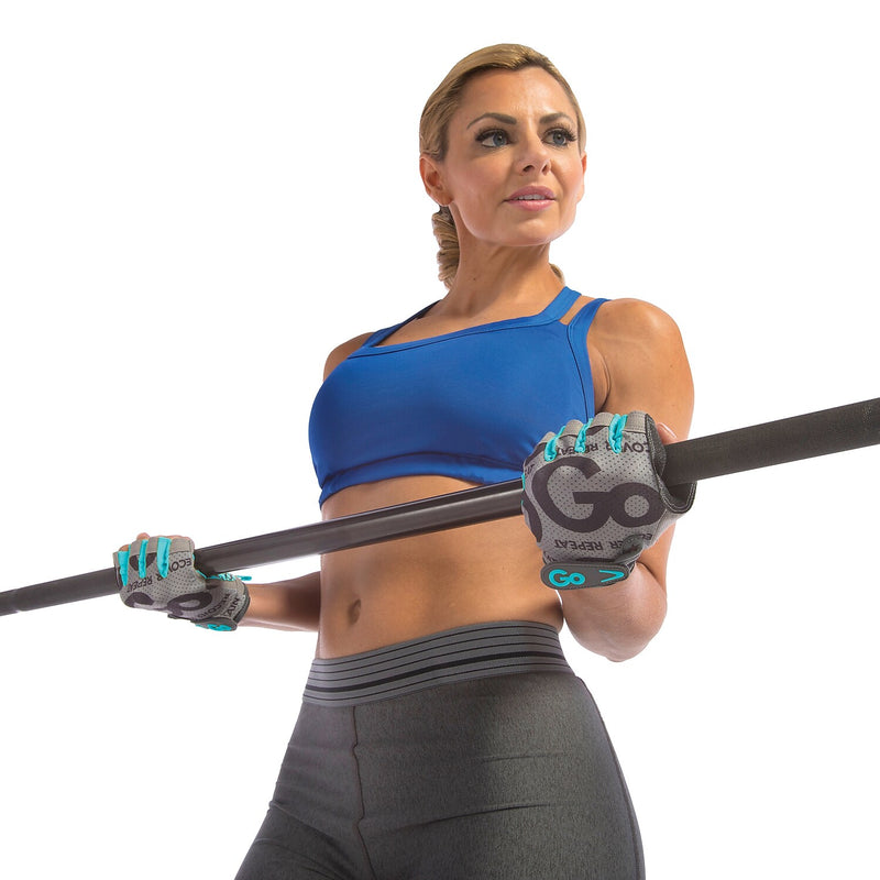 Gofit Pro Women's Medium Weightlifting Gloves, Teal (GF-WGTC-M/TU)