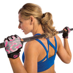 Gofit Large Weightlifting Gloves, Pink Camo (GF-WLG-L/PC)