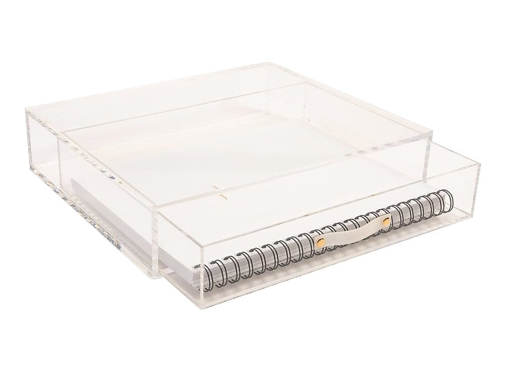 Russell+Hazel Stackable Storage Drawer, Clear/Gold (55745)