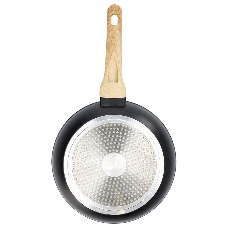 MasterChef Aluminum 8-Inch Frying Pan with Soft-Touch Bakelite Handle, Black, (VRD159102073)