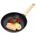 MasterChef Aluminum 12-Inch Frying Pan with Soft-Touch Bakelite Handle, Black, (VRD159102083)